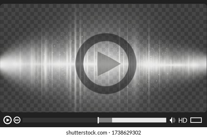 Video media player.Interface for web and mobile apps.Vector illustration,EPS10.