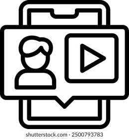 Video Icono de reunión. Icono de transmisión