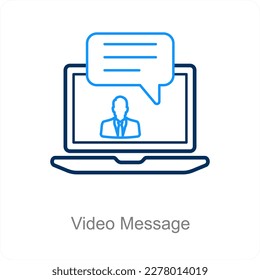 Konzept für Video-Nachrichten und Chat-Icon