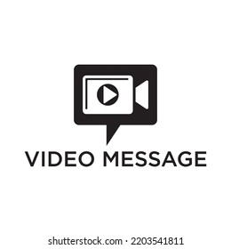 icono de mensaje de vídeo, icono de comunicación