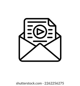 Video Message icon in vector. Logotype