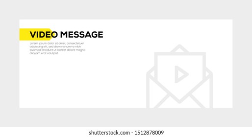 VIDEO MESSAGE AND ILLUSTRATION ICON CONCEPT