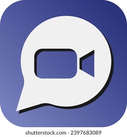 Video Message Vector Glyph Gradient Background Icon For Personal And Commercial Use.
