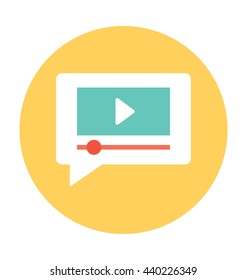 Video Message Vector Icon