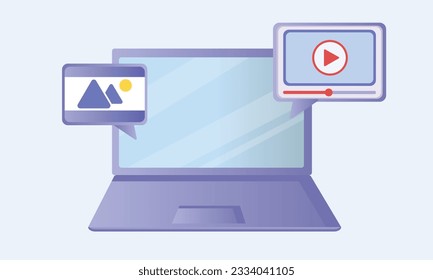 Video Message.on white Background.Vector Design Illustration.