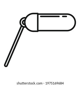 Video microphone icon. Outline video microphone vector icon for web design isolated on white background