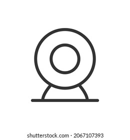 Video minimal line icon. Web stroke symbol design. Video sign isolated on a white background. Premium line icon.