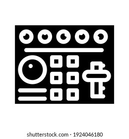 video mixer glyph icon vector. video mixer sign. isolated contour symbol black illustration