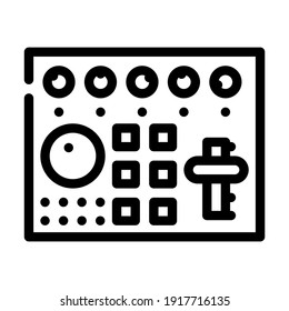 video mixer line icon vector. video mixer sign. isolated contour symbol black illustration