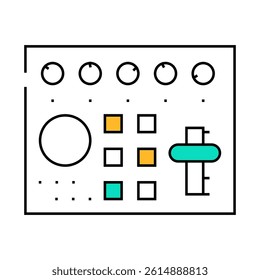 video mixer line icon vector. video mixer sign. isolated symbol illustration