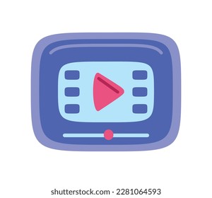 icono de aplicación móvil de vídeo aislado