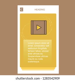Video  mobile vertical banner design design. Vector