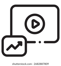 Video Icono de Vector moderno – Plantilla de símbolo de ilustración mínima para Web Diseño de interfaz de usuario de App móvil