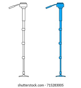Video monopod vector illustration