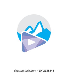 Video Mountain Logo Icon Design