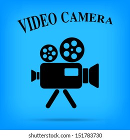 video movie camera vintage icon isolated background
