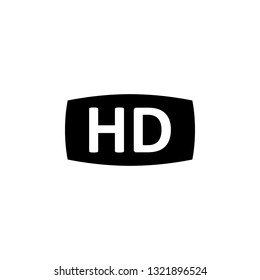 video movie HD  icon. Signs and symbols can be used for web, logo, mobile app, UI, UX on white background