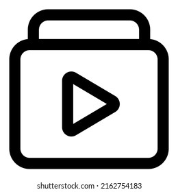 Video and movie icon pack with black color