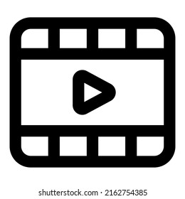 Video and movie icon pack with black color
