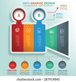 Video movie info graphic design, Business concept design. Clean vector.