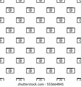 Video movie media player pattern. Simple illustration of video movie media player vector pattern for web