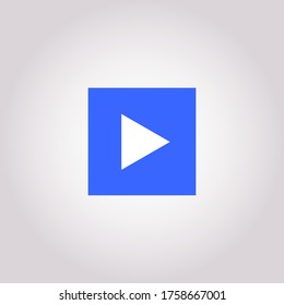 Video movie play, playback button icon vector illustration. green color.