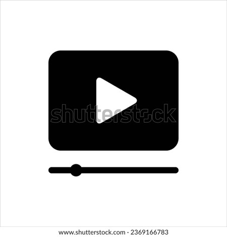 Video movie player vector icon