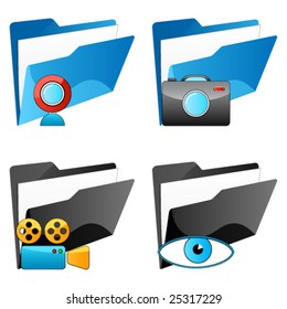 Video, movie, webcam - icons