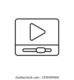 Video-Multimedia-Symbol auf schwarz-weißem Hintergrund 