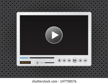 icono de vídeo y reproductor multimedia para el sitio web