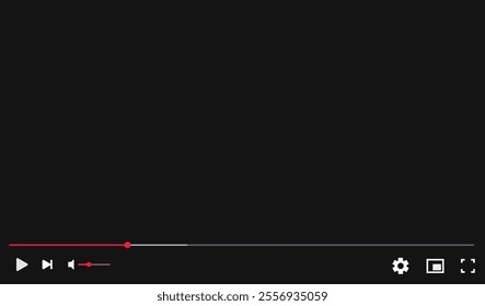 Video multimedia player: Mockup template design optimized for web interfaces.