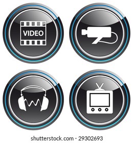 video, music - buttons