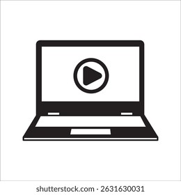 Video and music player, web page, play button. Video concept, streaming, multimedia.