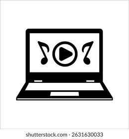 Video and music player, web page, play button. Video concept, streaming, multimedia.