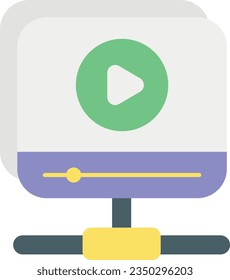  diseño de iconos planos de red de vídeo
