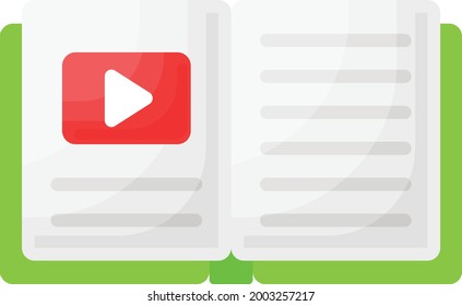 Video notebook Concept, Playlist  Vector Color Icon Design, Video blogger Symbol, photographer or videography equipment Sign, Filmography and Cinematography Stock illustration