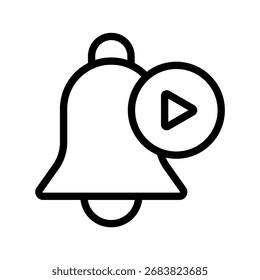 Video Icono de notificación – Campana con Botón de juego