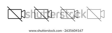 Video off icon Flat illustration sign