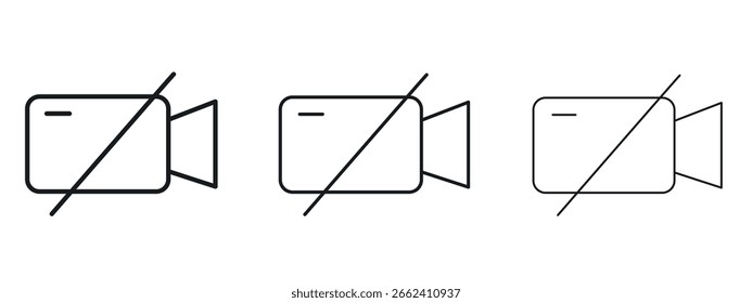 Video aus Symbol einfache Liniendesign - Einfache Vektorgrafik