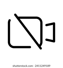 Video Off Icon Vector Symbol Design Illustration