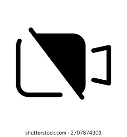 Video-Off-Icon-Vektorsymbol-Entwurfsgrafik