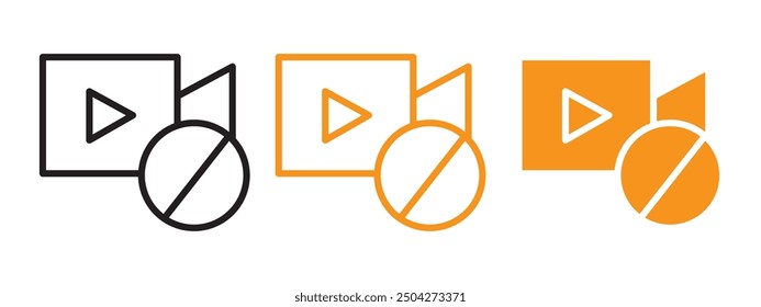Video off icon web design in vector