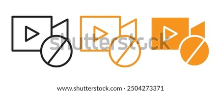 Video off icon web design in vector
