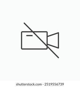 Video offline in Thin line black color. flat simple vector symbols illustration.