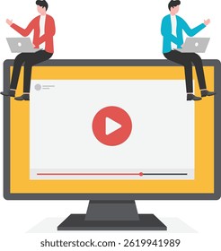 Video on computer screen, video sharing

