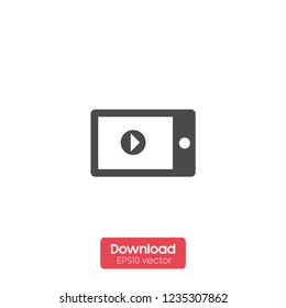 Video on mobile device. Tablet PC and Smart phone. EPS10 vector illustration