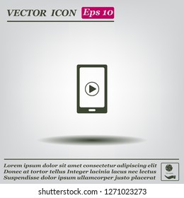 Video on mobile devices. EPS10 vector illustration