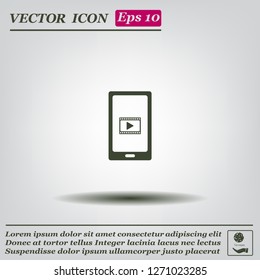 Video on mobile devices. EPS10 vector illustration