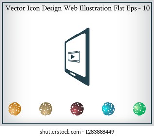 Video on mobile devices. EPS10 vector illustration