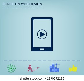 Video on mobile devices. EPS10 vector illustration